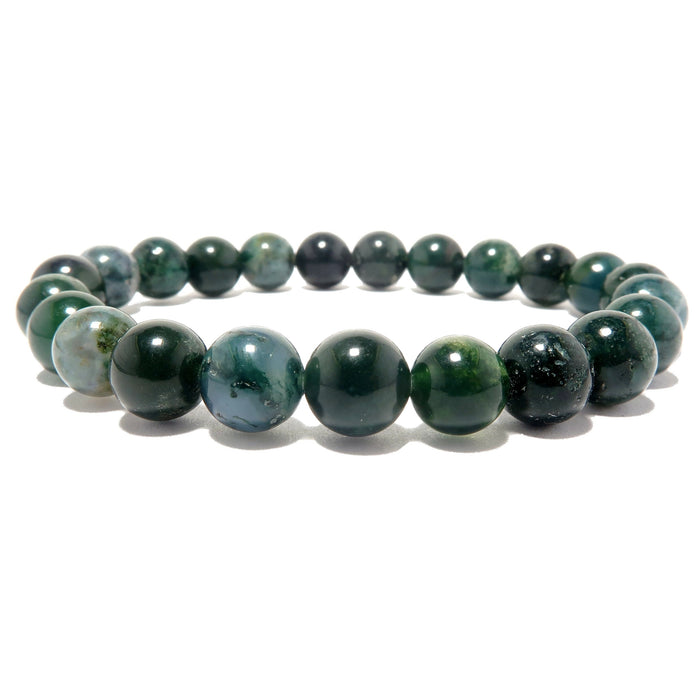 Moss Agate Bracelet Alive and Thrive Beaded Crystal