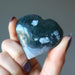 moss agate heart