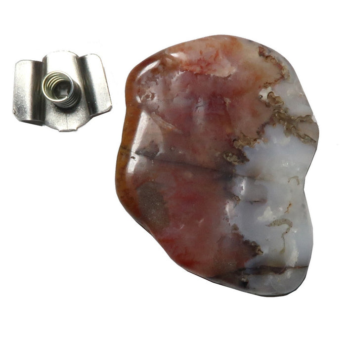 Red Agate Pendant Rough Tumble Bolo Charm