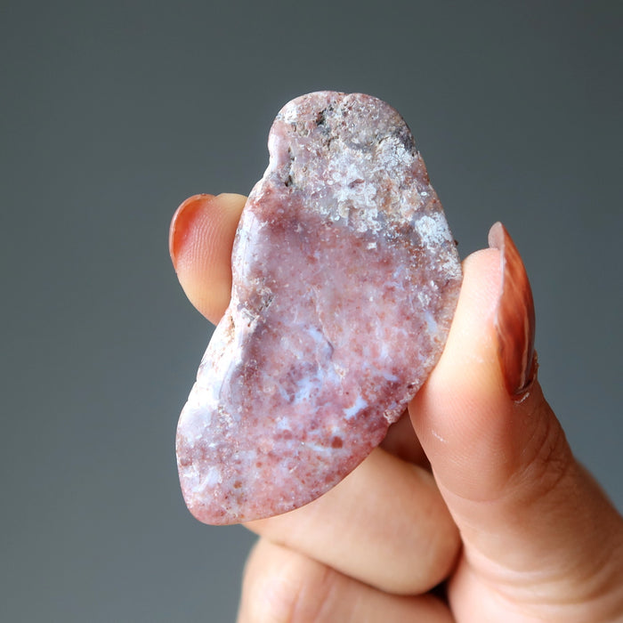 Red Agate Pendant Rough Tumble Bolo Charm