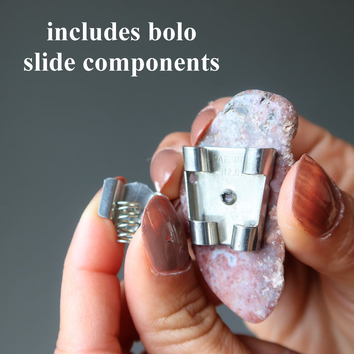 Red Agate Pendant Rough Tumble Bolo Charm