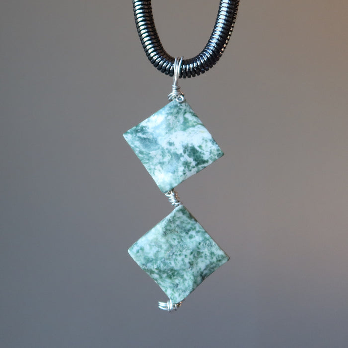 showing Tree Agate pendant