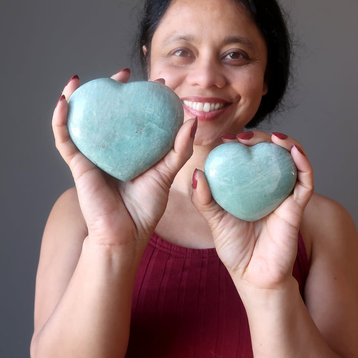 Amazonite Heart Sparkle 