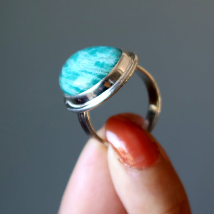 Amazonite Stone Ring