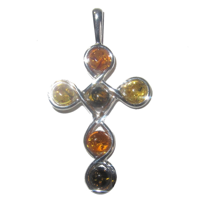 Amber Cross Pendant 