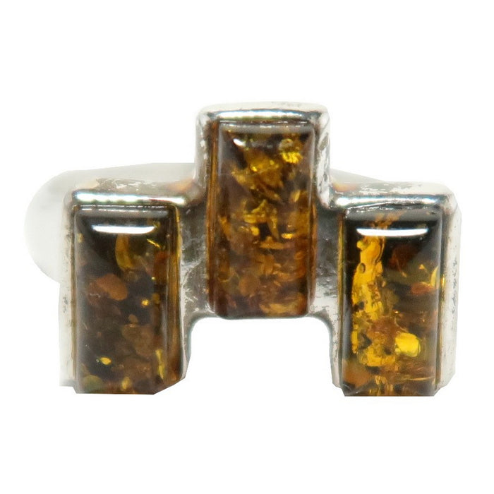 Rectangular Amber Ring 