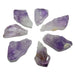 7 raw amethyst points
