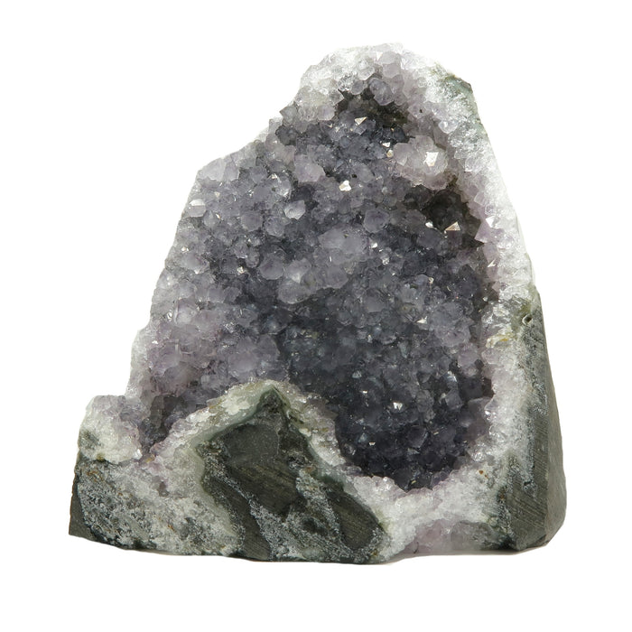 sparkling purple amethyst geode cluster