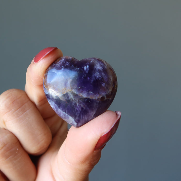 purple amethyst heart