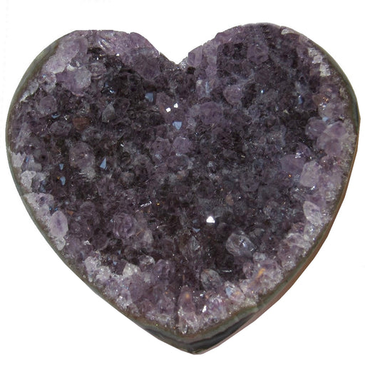 dark Purple Geode Amethyst Heart Cluster