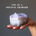 violet amethyst heart cluster use as a crystal charger