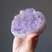 holding 3.0-3.75 Inches violet amethyst heart crystal cluster