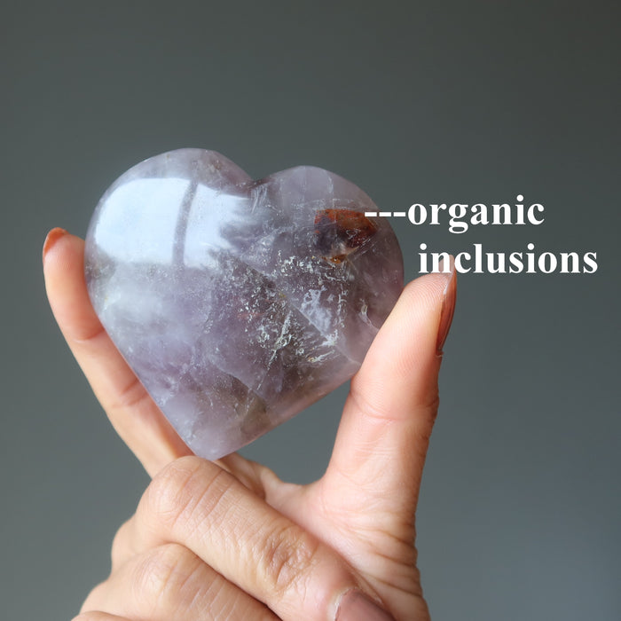 amethyst crystal heart