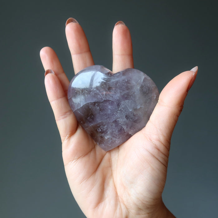 amethyst crystal heart