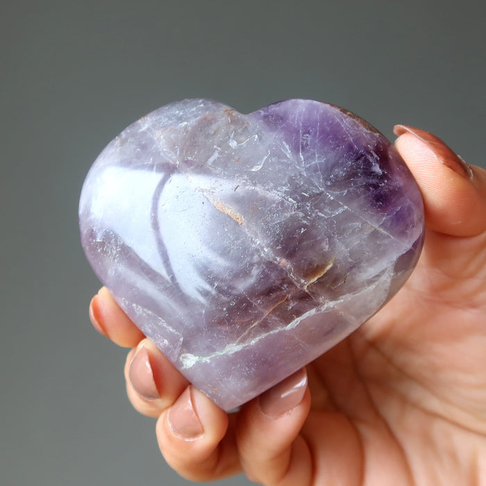 amethyst crystal heart