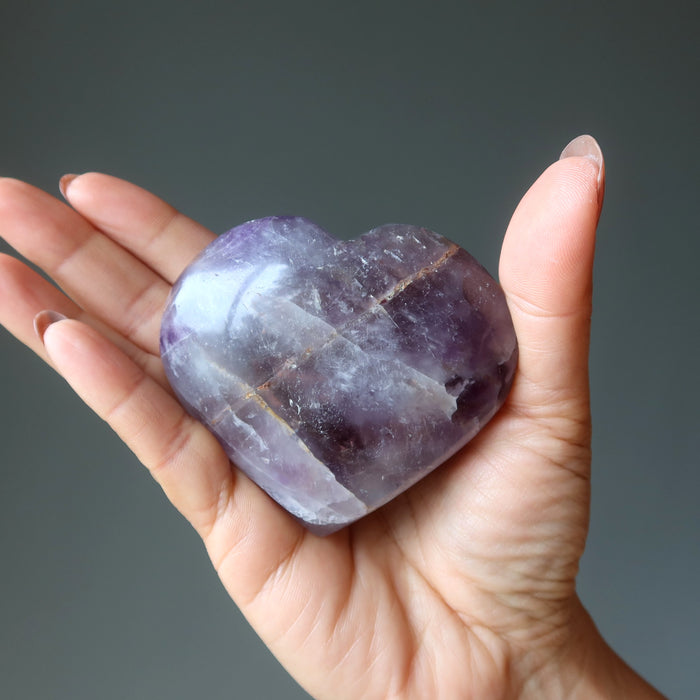 amethyst crystal heart