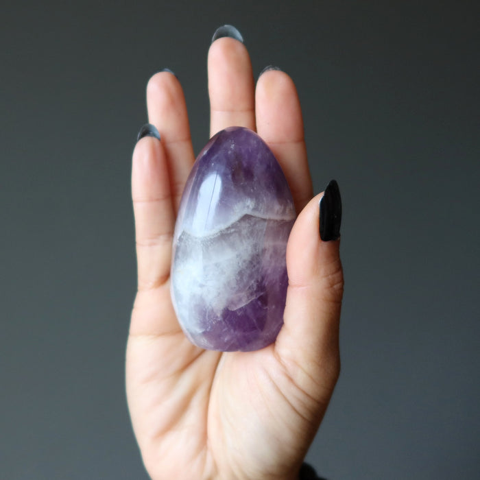 Amethyst Polished Stone Blissful Chevron Standing Crystal