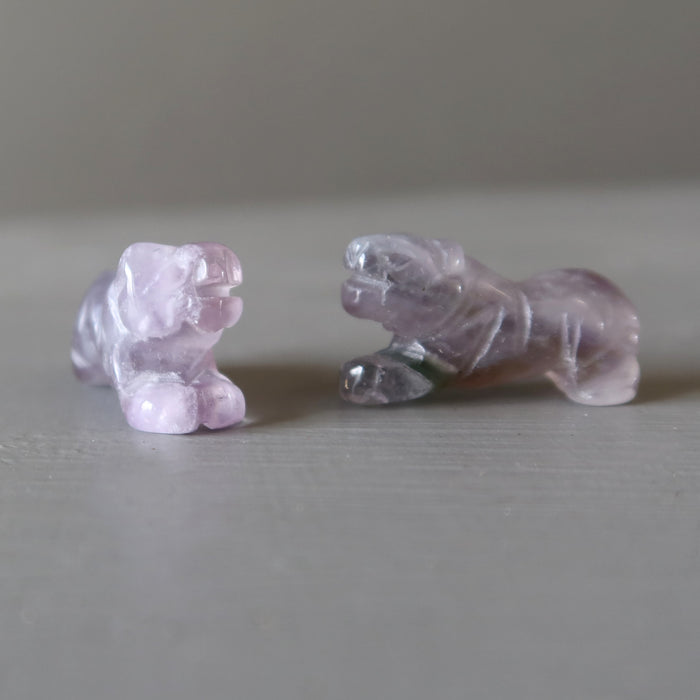Amethyst Tiger 1" Miniature Animal Spirit Protector