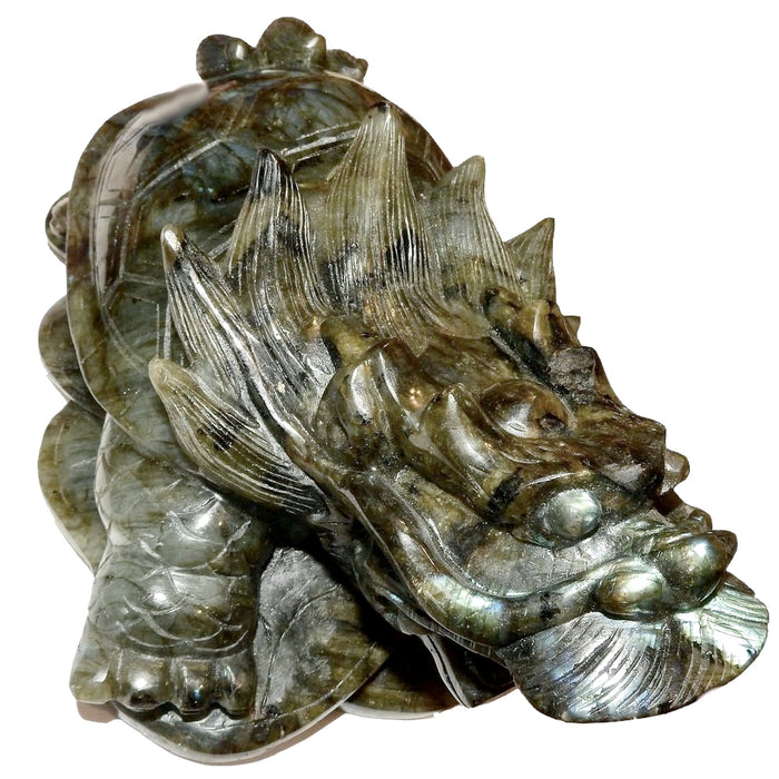 labradorite dragon turtle carving