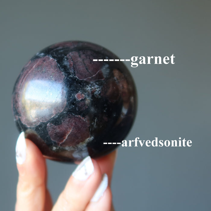 garnet arfvedsonite sphere
