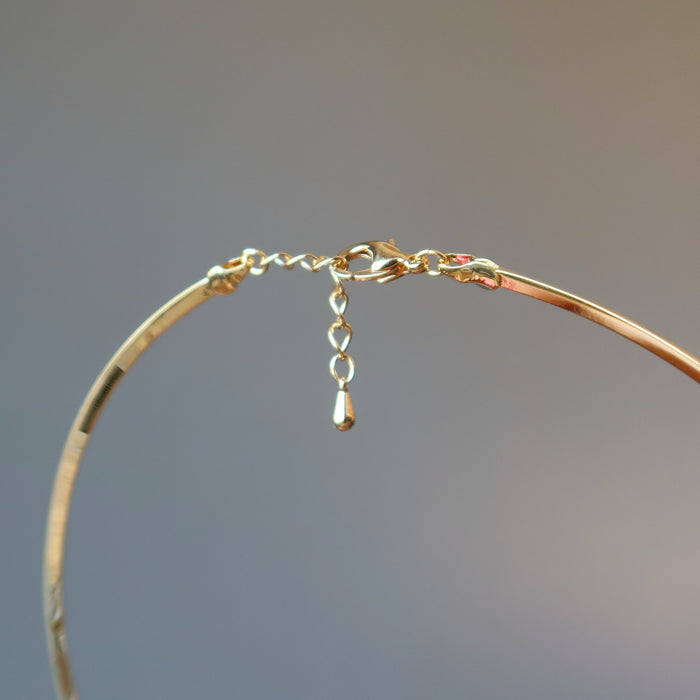 gold lobster claw clasp and extention chain of choker