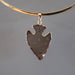 smoky quartz arrowhead pendant