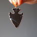 smoky quartz arrowhead pendant