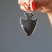 smoky quartz arrowhead pendant
