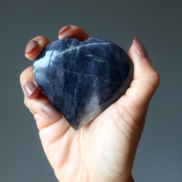 dark blue aventurine heart