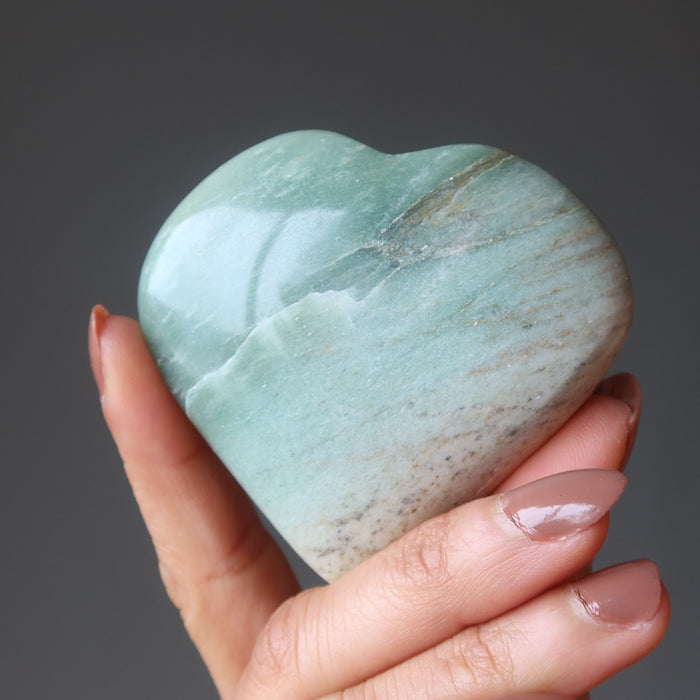 Green Aventurine Heart Rich Rugged Love Stone