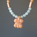 red and green aventurine turtle necklace
