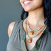 red and green aventurine turtle necklace