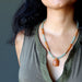red and green aventurine turtle necklace