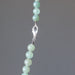 lobster claw clasp on green aventurine necklace