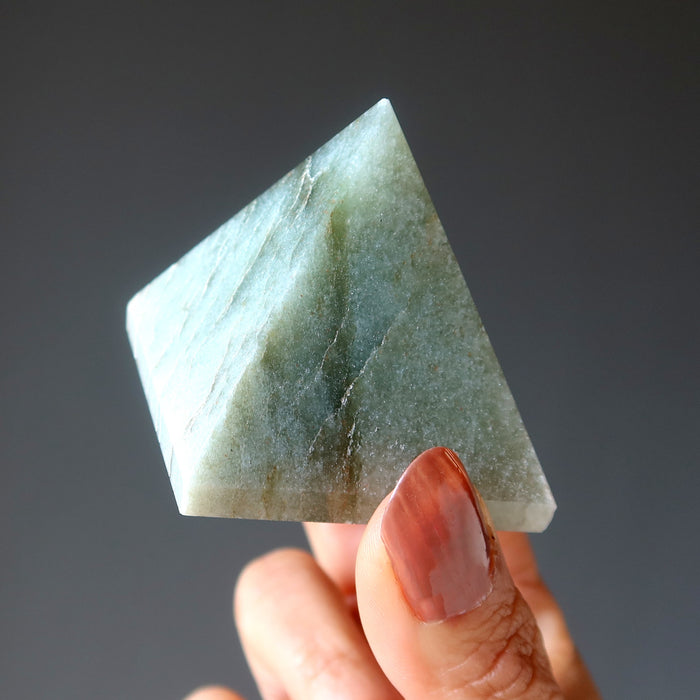 green aventurine pyramid