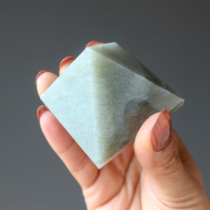 green aventurine pyramid