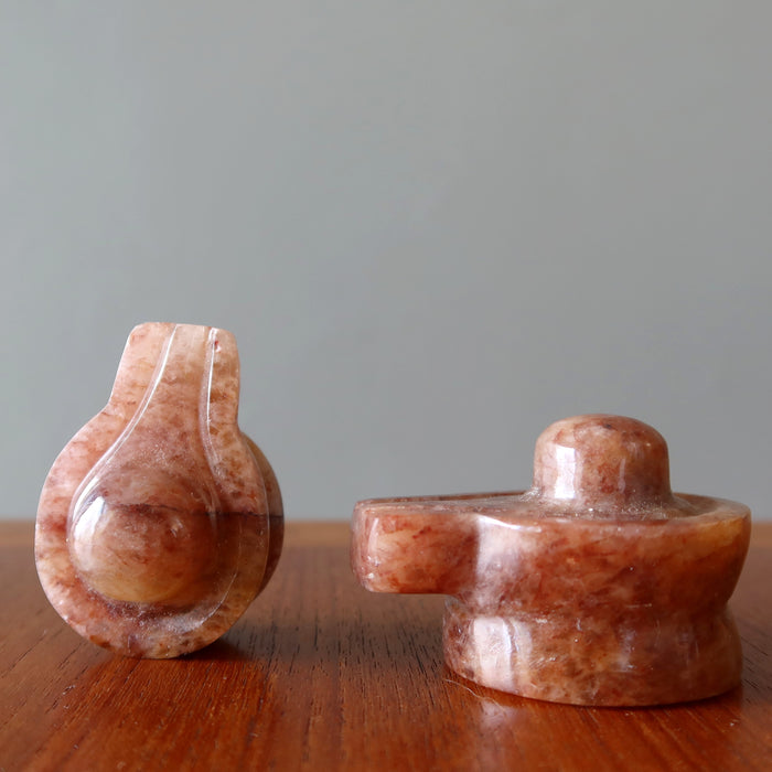 red aventurine shivling crystals