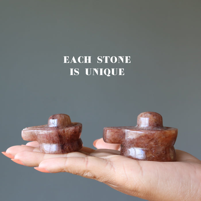 red aventurine shivling crystals