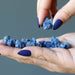 raw azurite gemstones