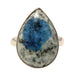 azurite teardrop ring