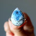 azurite teardrop ring