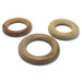 3 wooden ring stands 