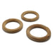 3 wooden ring stands 