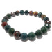 faceted indian bloodstone beaded stretch bracelet