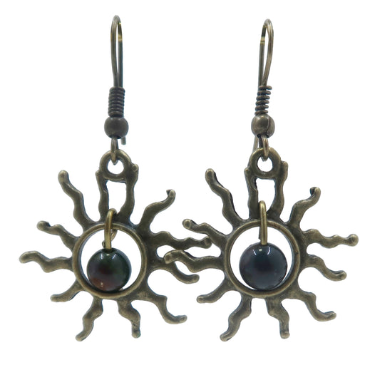 bloodstone sun earrings