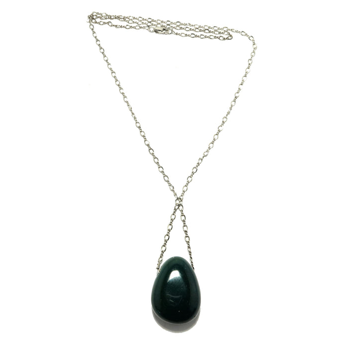 bloodstone sterling silver necklace