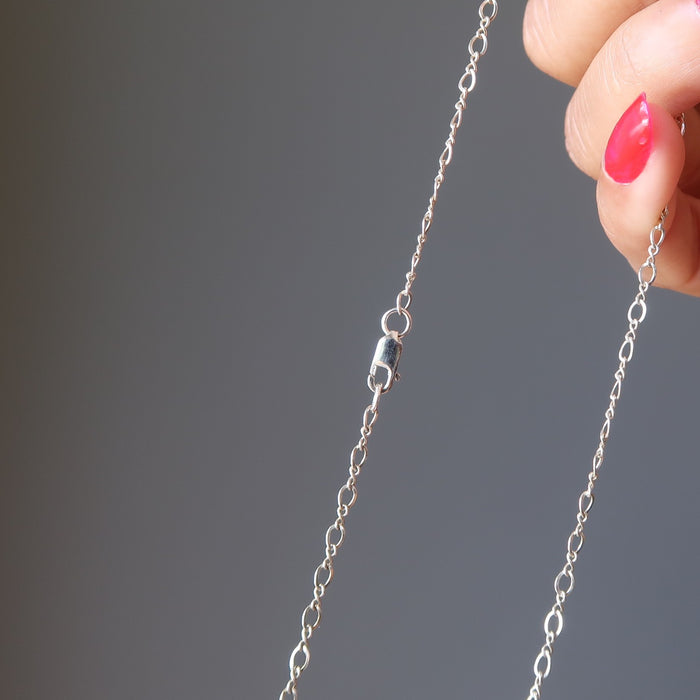 bloodstone sterling silver necklace