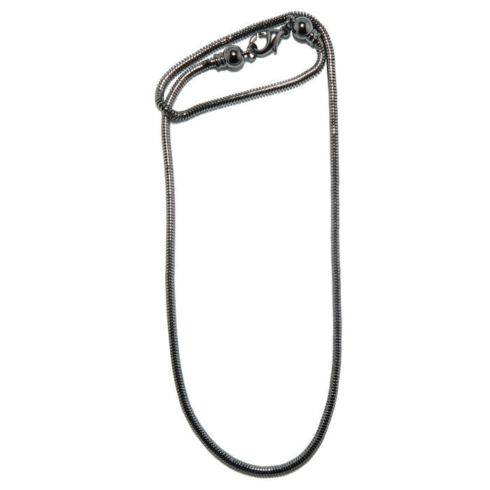 gunmetal snake chain with lobster claw clasp