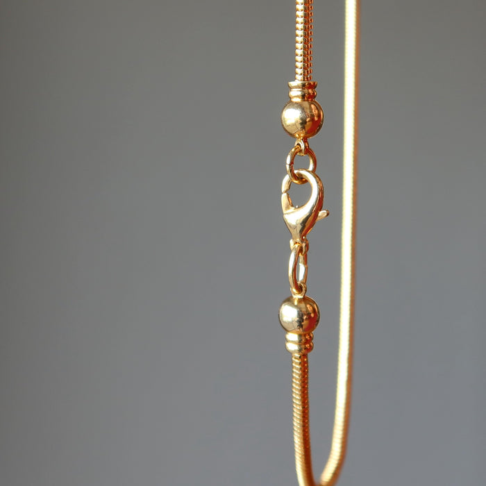 lobster claw clasp of gold plated brass snake chain necklaces 