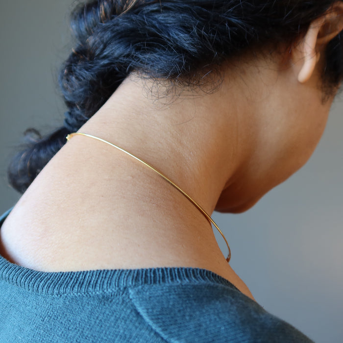 Brass Choker Necklace Set Stylish Gold Silver Pair